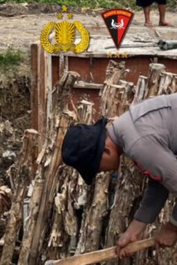 Brimob Turun Tangan, Bantu Percepat Pembangunan Jembatan Presisi di Bekasi