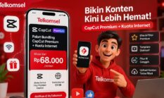 Bikin Konten Kini Lebih Hemat! Telkomsel Luncurkan Paket CapCut Premium Rp68 Ribu, Bonus Kuota Internet